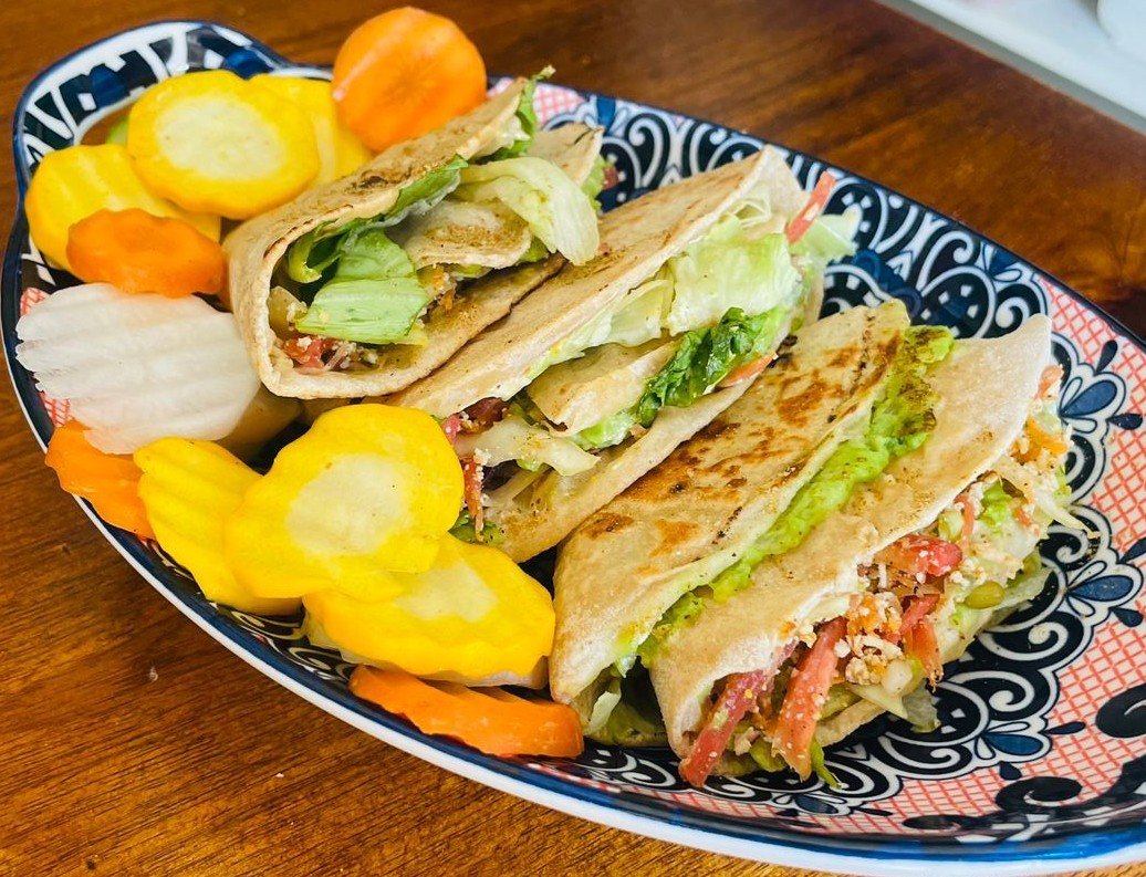 A colourful selection of freshly prepared food