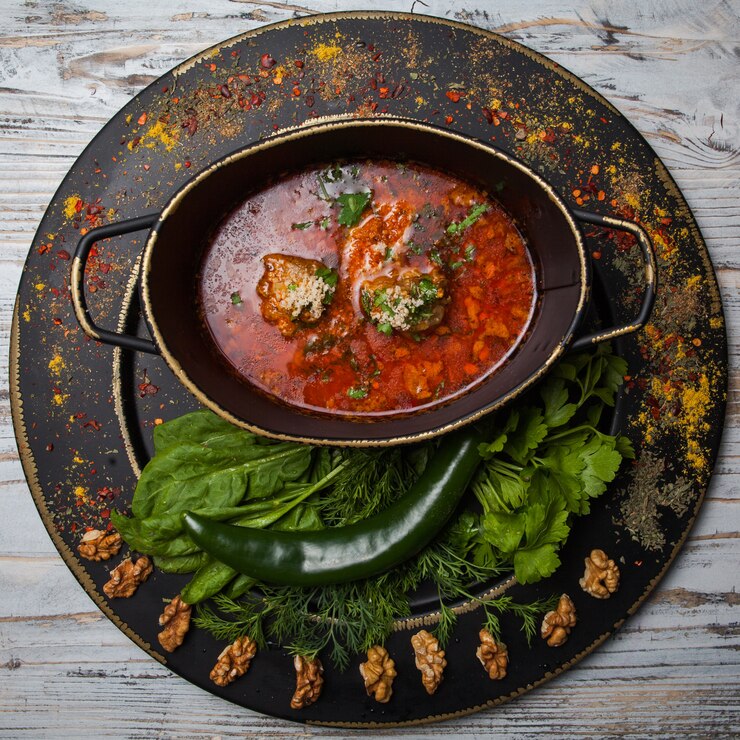 Nutritious breakfast meal with fruits and grains