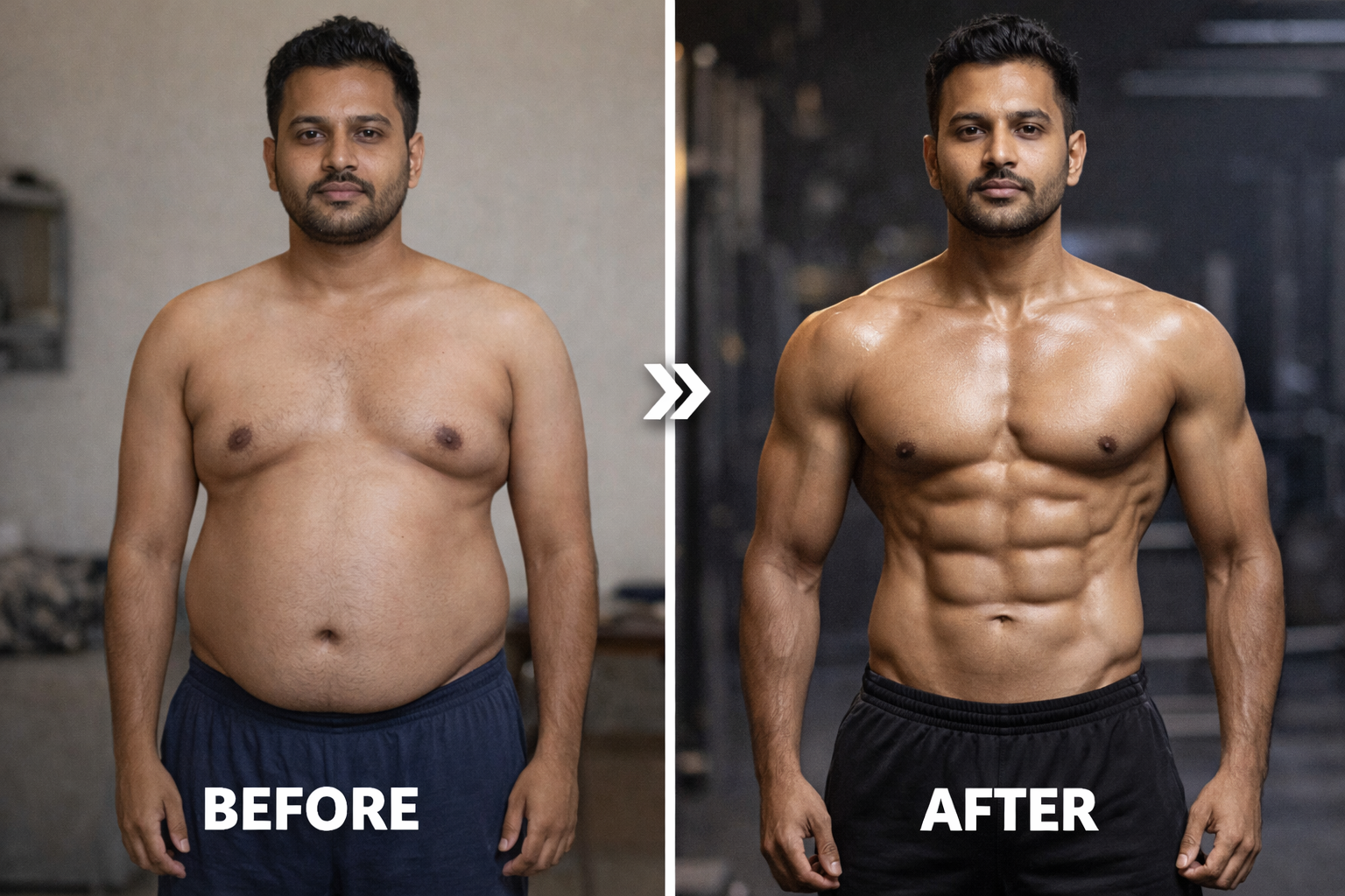 Weight Loss Transformation Indian Male