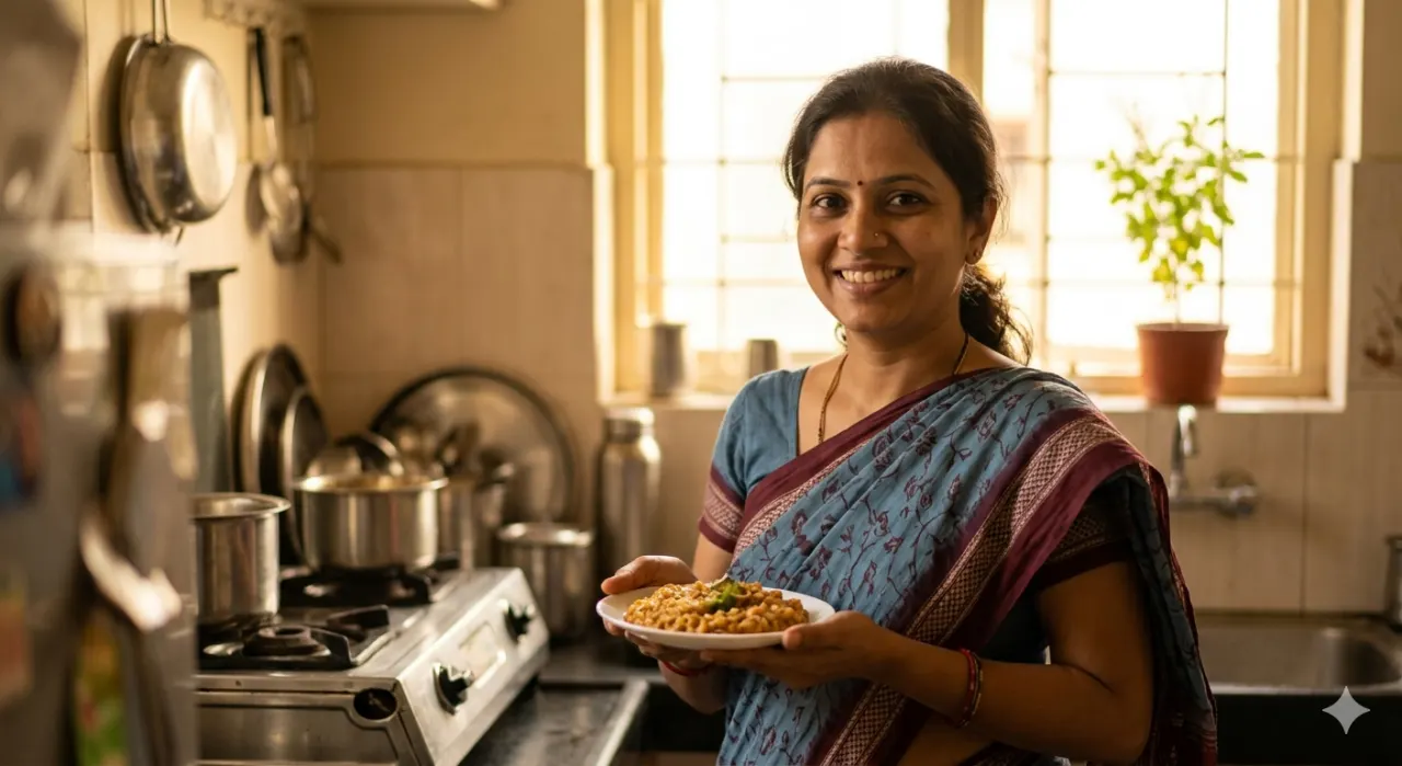 Woman applying for part-time cooking jobs in Bangalore from home