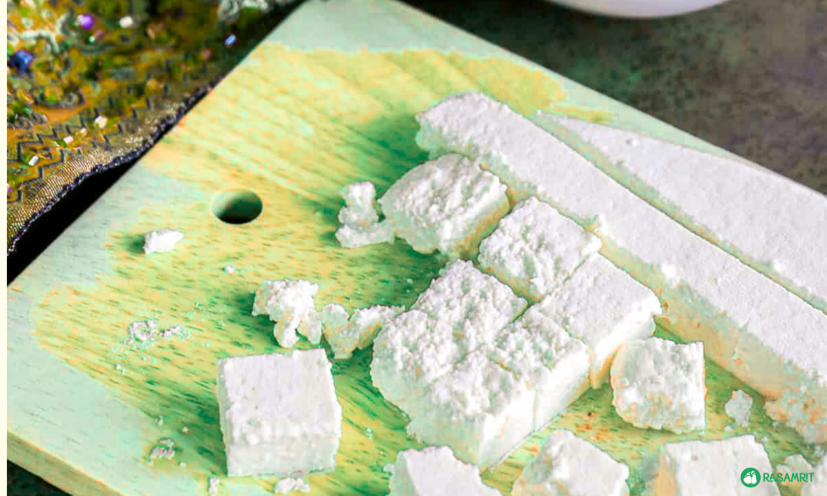 Low fat paneer cubes